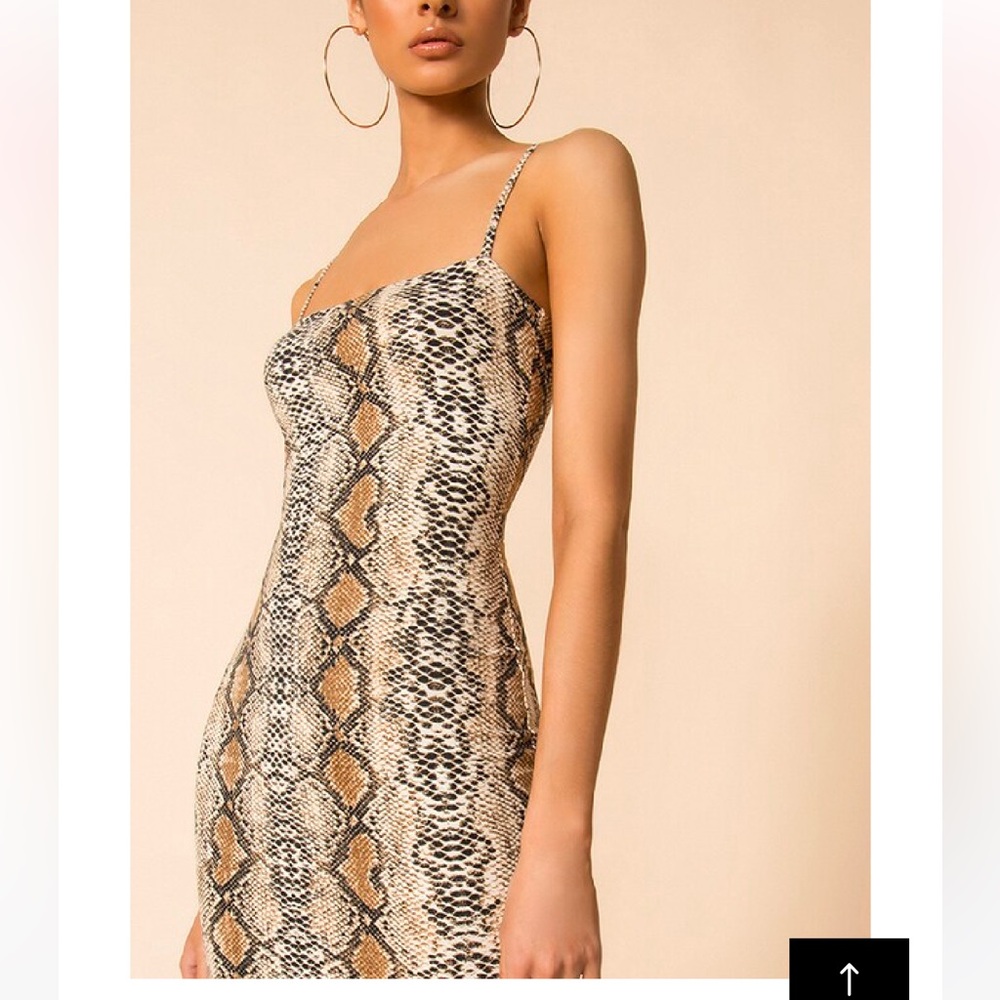 Snake Print Bodycon Dress - Picture 3 of 6